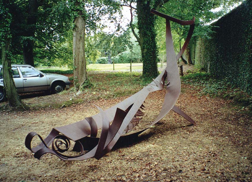 Herring, forged corten steel. Artist: Bryan Kneale RA