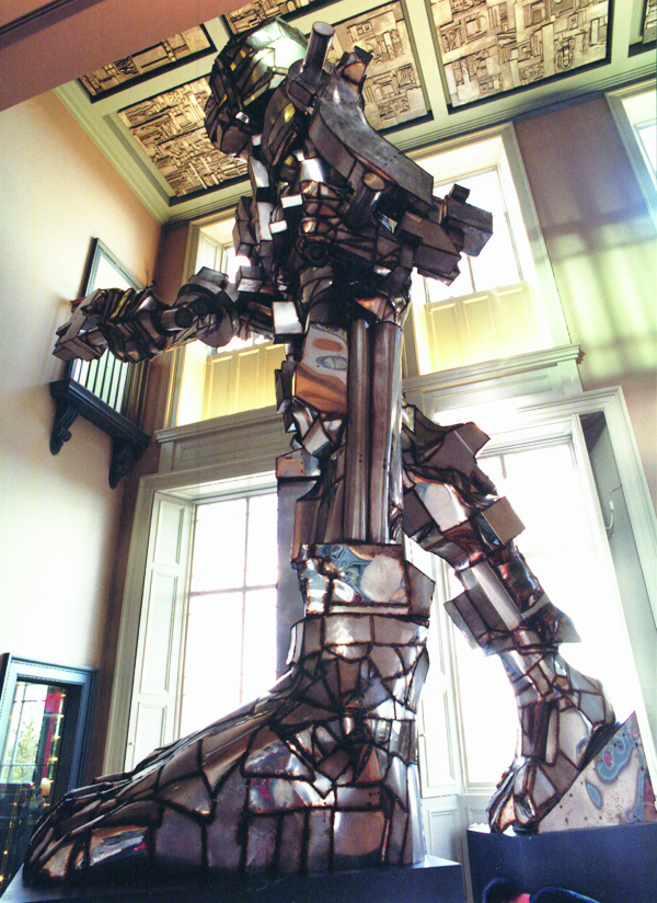 Vulcan, stainless steel sculpture, Artist: Eduardo Paolozzi RA